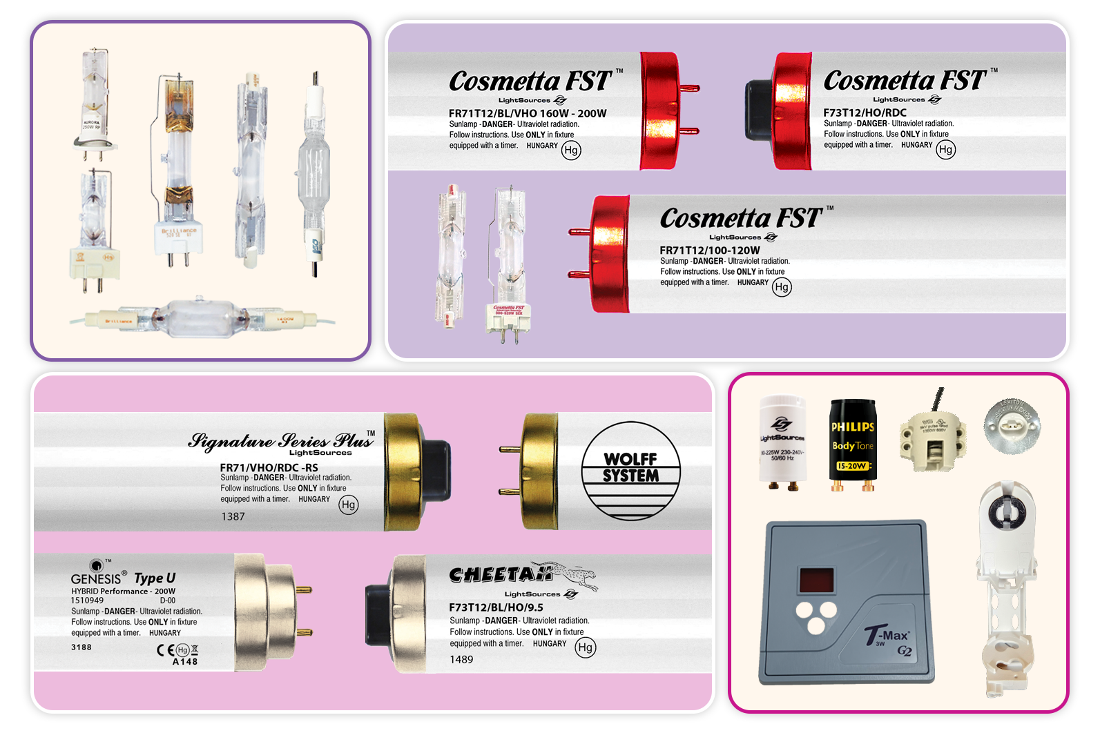 Tanning Lamps, RedLight, Tanning Lamp Parts and Accessories